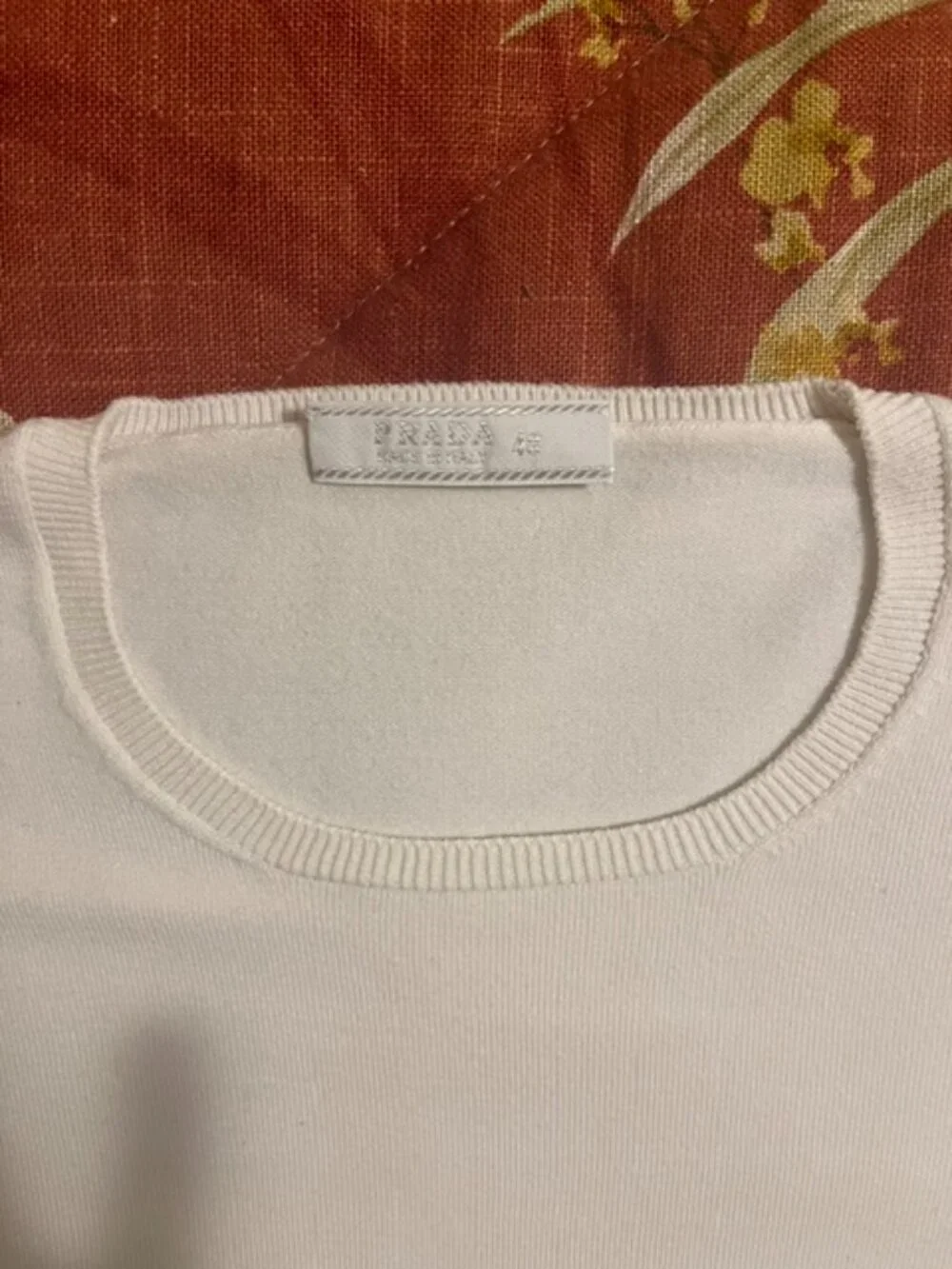Amazing Vintage PRADA cream cotton sweater size 48 (IT)/38 (US)